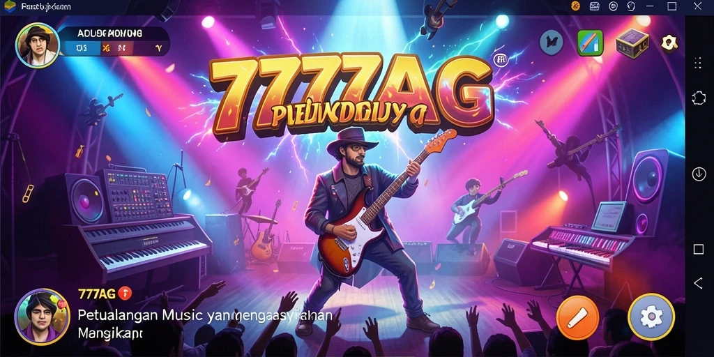 Screenshot gameplay <strong>777AG</strong> yang menampilkan pengalaman interaktif musik.