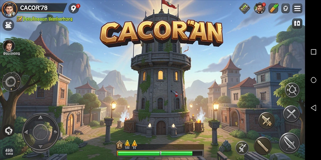 Tampilan menarik dari gameplay Tower Defense CACOR78.