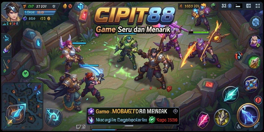 Gameplay seru dan menegangkan dalam CIPIT88 game MOBA.