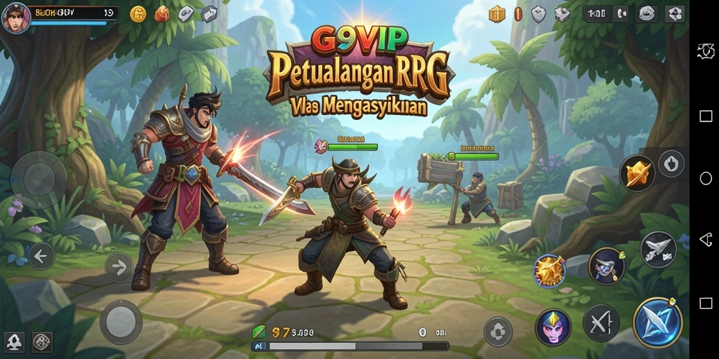 Tampilan gameplay G9VIP yang seru dan menantang dalam petualangan RPG.