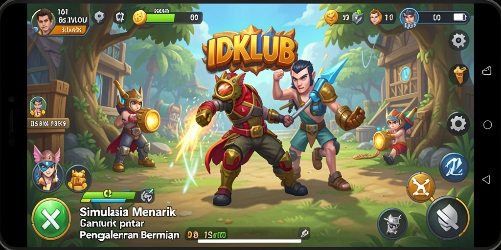 Tampilan gameplay menarik IDKLUB dengan pengalaman simulasi yang mendalam.