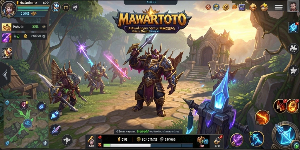 Screenshot utama MAWARTOTO menampilkan aksi seru di dunia MMORPG.
