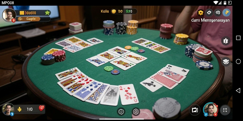 Tampilan gameplay Gaple yang menarik dan interaktif.