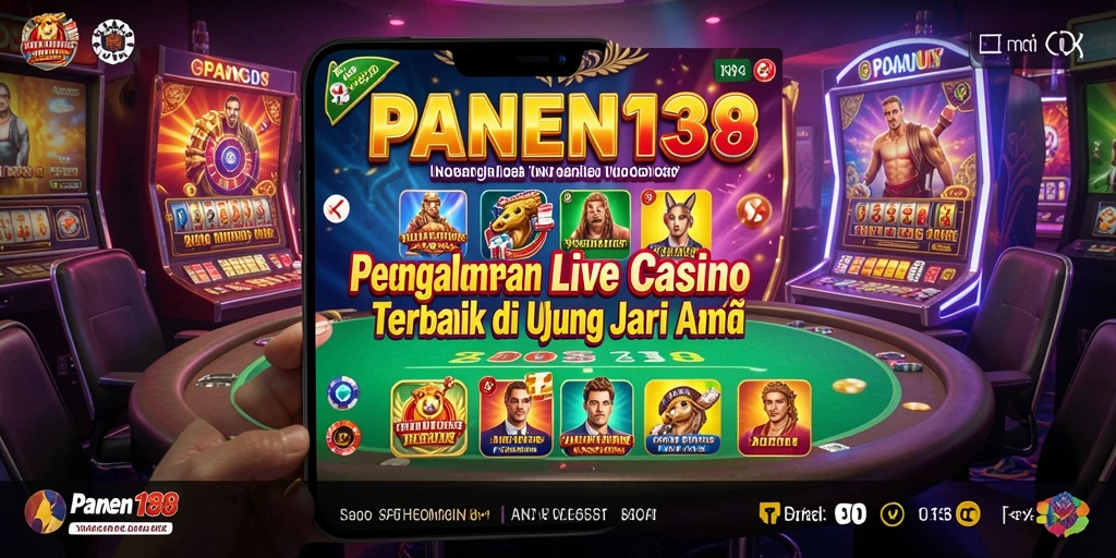 Screenshot gameplay Live Casino PANEN138 yang menampilkan dealer langsung dan suasana kasino.