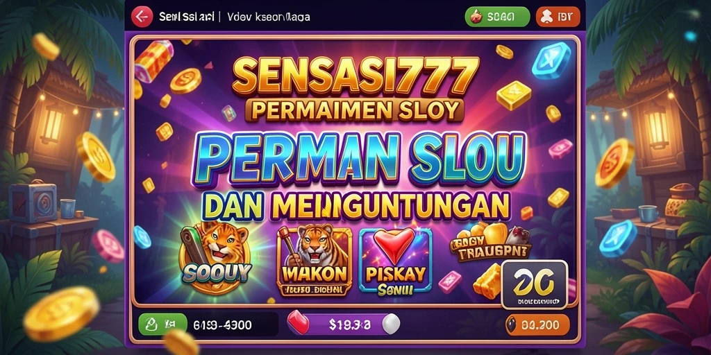 Tampilan menarik dari gameplay SENSASI777 yang penuh warna.