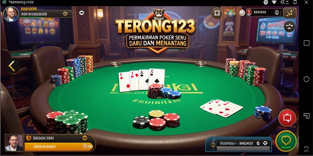 Screenshot gameplay menunjukkan momen seru bermain poker di TERONG123.
